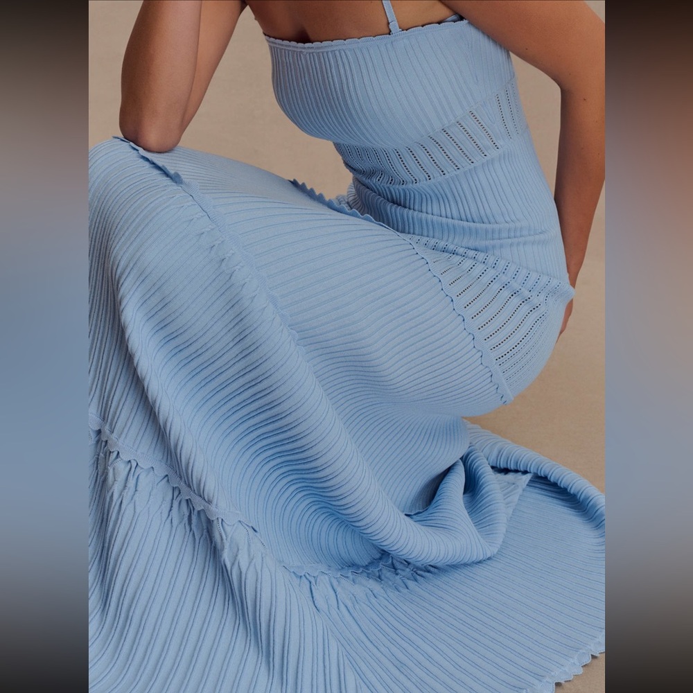 Meshki Strapless Light Blue Maxi Dress - Picture 3 of 7